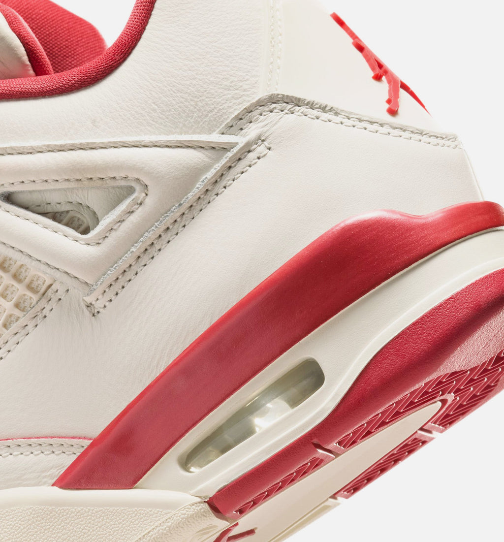 Air Jordan 4 Retro Valentine's Day Women's Shoes - Pale Ivory/Sierra Red/Tough Red