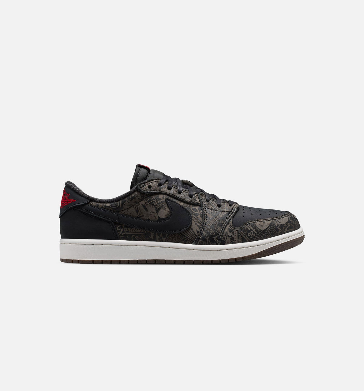 Air Jordan 1 Retro Low OG Laser Black & Varsity Red Men's Shoes - Black/Varsity Red/Summit White