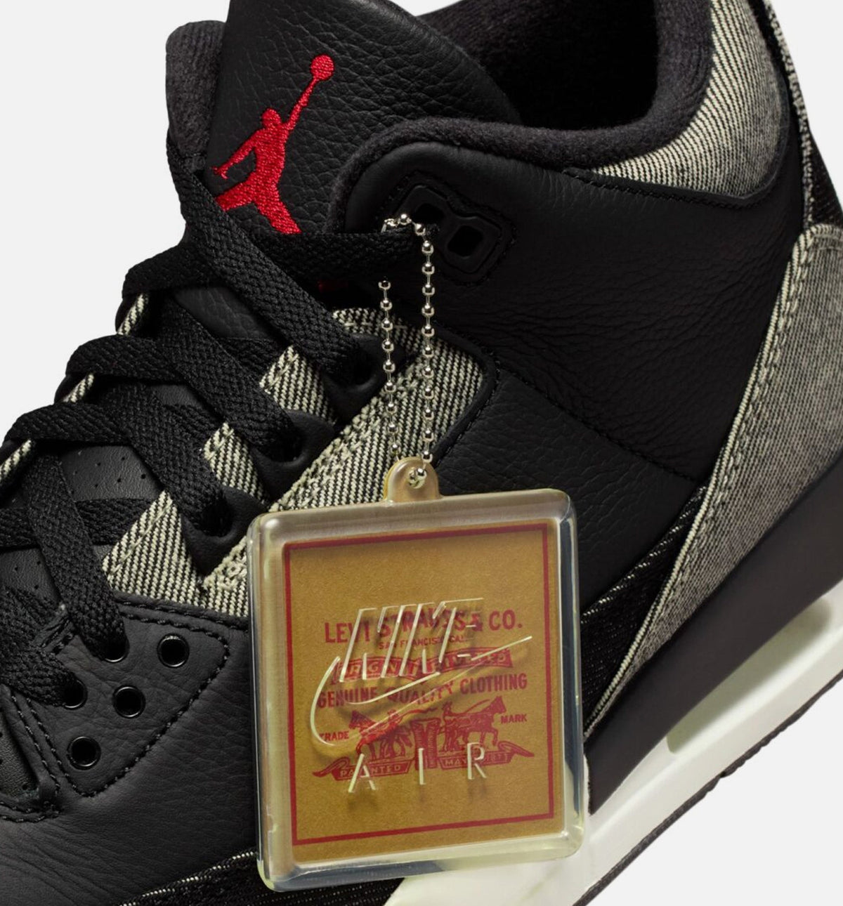 Air Jordan 3 x Levi's Men's Shoes - Denim/Black/Gym Red