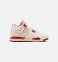 Air Jordan 4 Retro Valentine's Day Preschool Shoes - Pale Ivory/Sierra Red/Tough Red