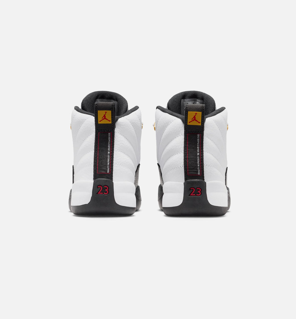 Air Jordan 12 Retro Taxi Preschool Shoes - White/Black/Taxi