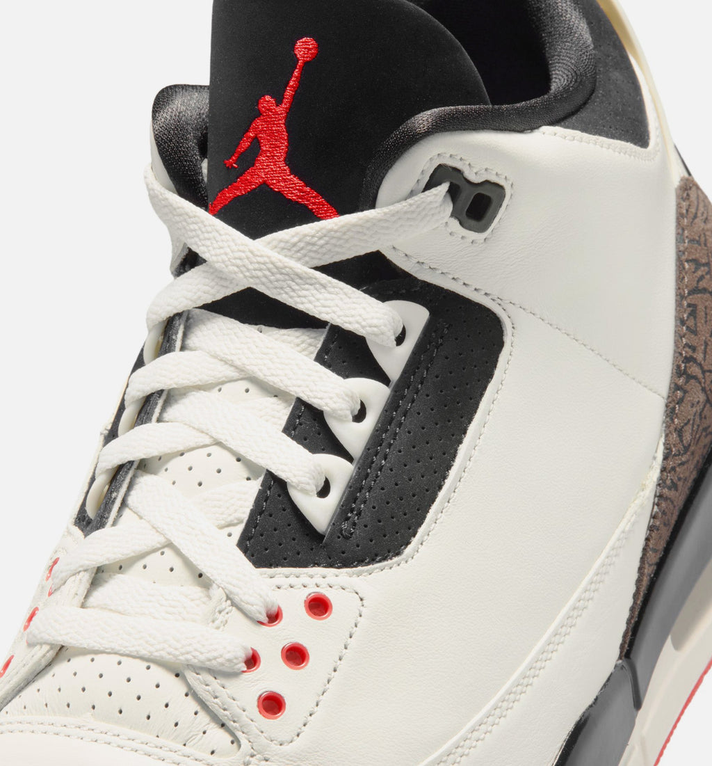Air Jordan 3 Retro Sail & University Red Men's Shoes - Sail/Black/University Red/Pale Ivory