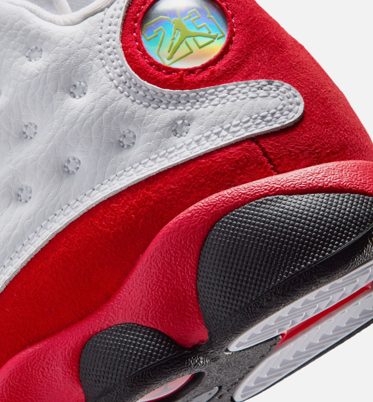 Air Jordan 13 Retro White and University Red Preschool Shoes - White/Black/True Red