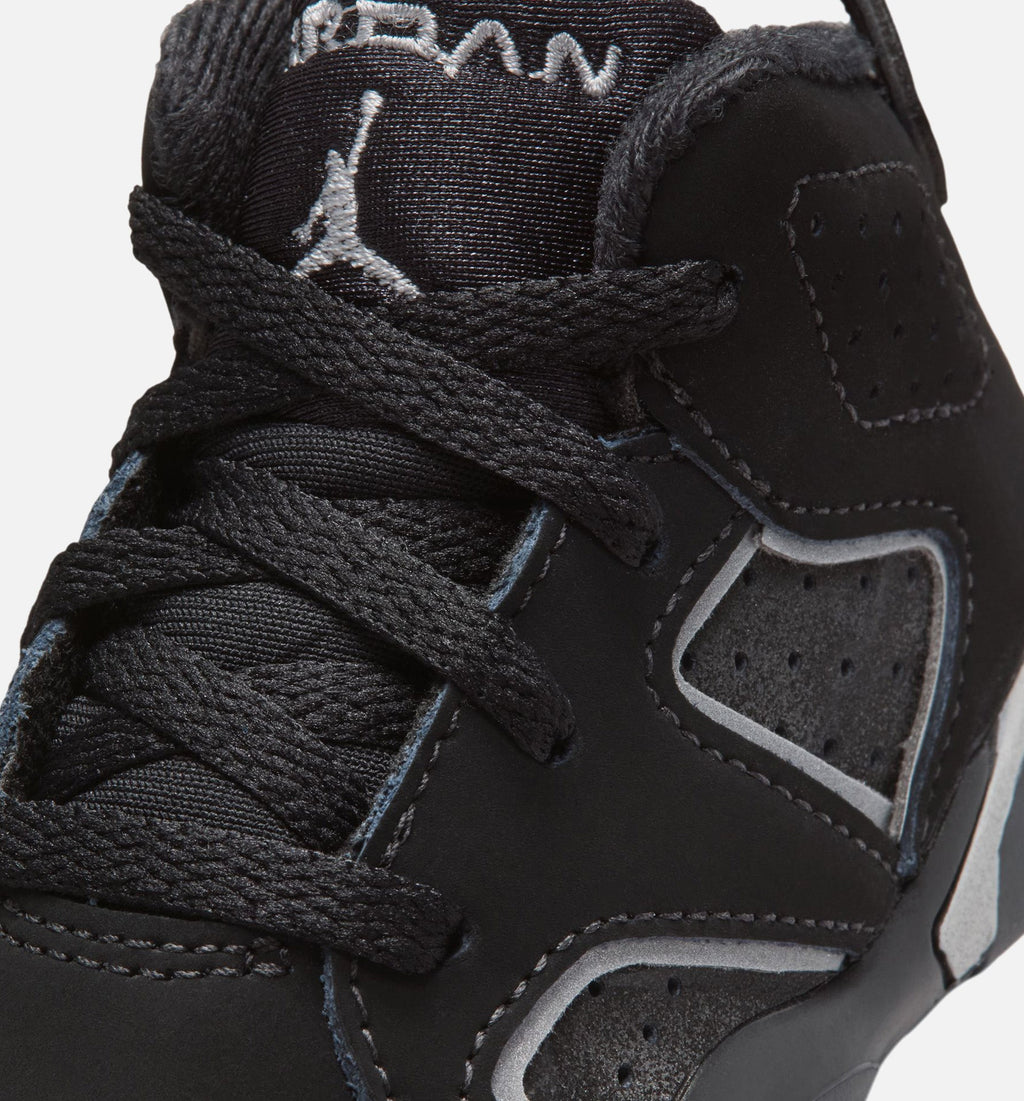 Air Jordan 6 Cap & Gown Infant & Toddler Shoes - Black/Reflective Silver