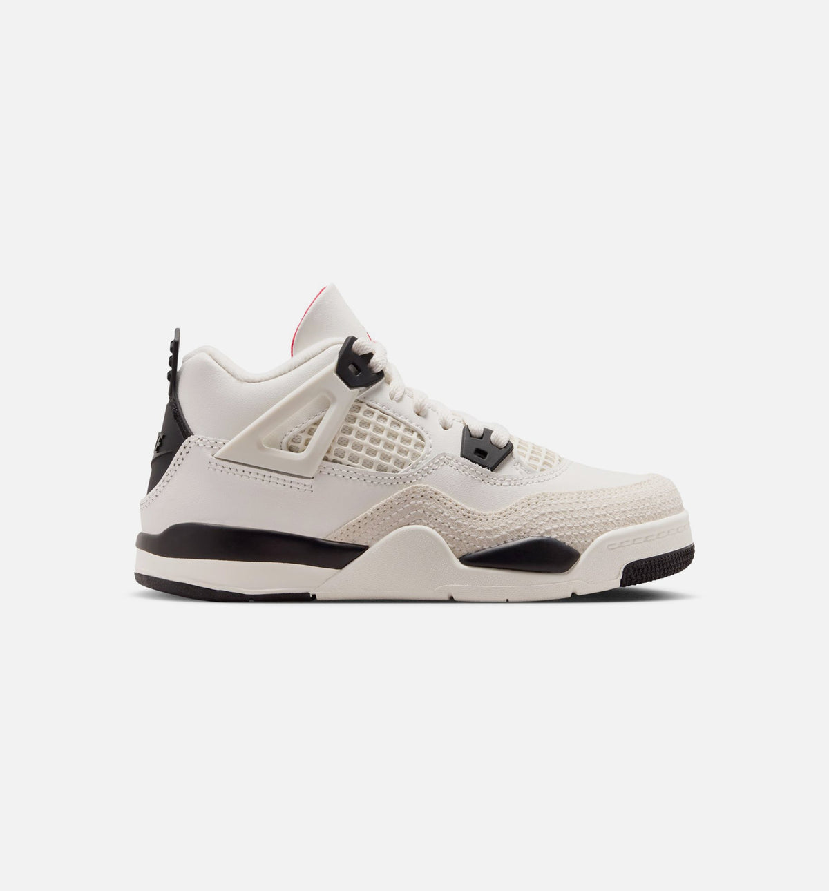 Air Jordan 4 Retro Flight Club Preschool Shoes - Sail/Black/University Red
