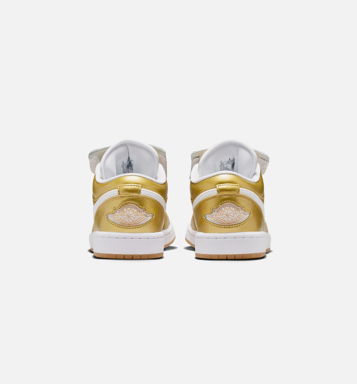 Air Jordan 1 Low Women's Shoes - Gold/White/Gum Yellow