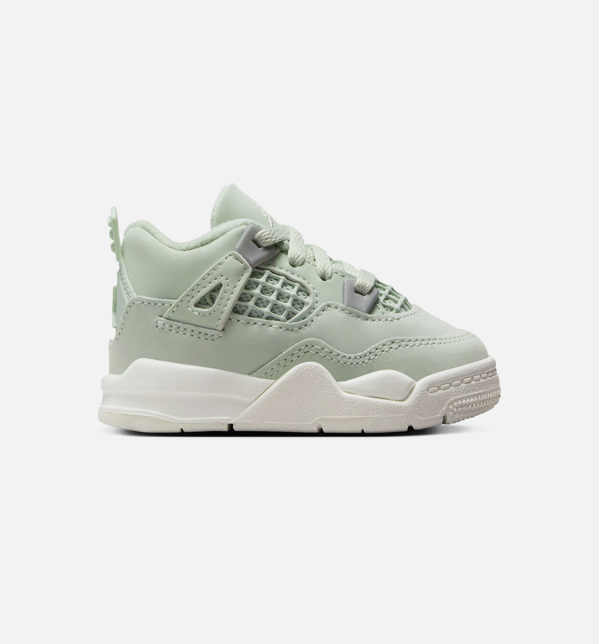 Air Jordan 4 Retro Abundance Infant & Toddler Shoes - Seafoam/Sail/Metallic Silver