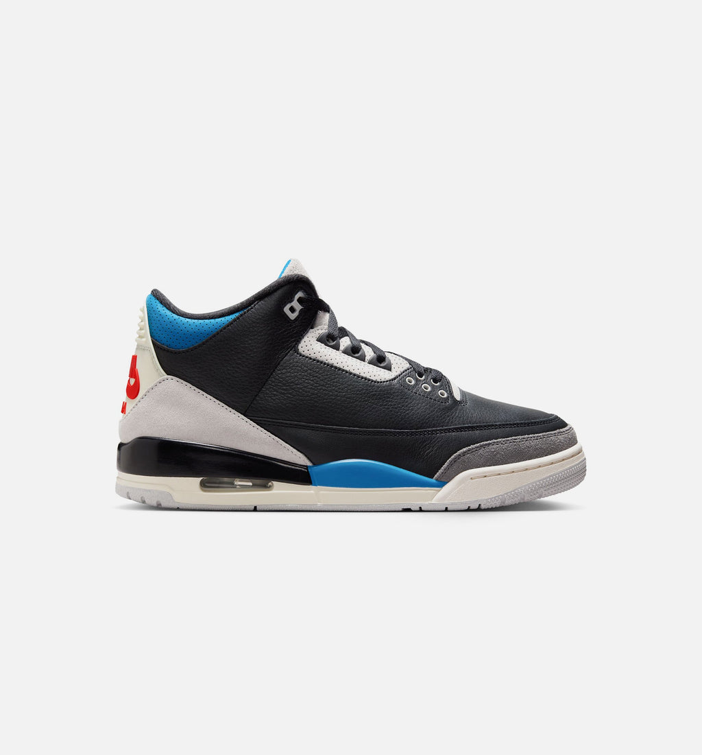 Air Jordan 3 Retro OG Rare Air Men's Shoes - Black/Chile Red/Neutral Grey