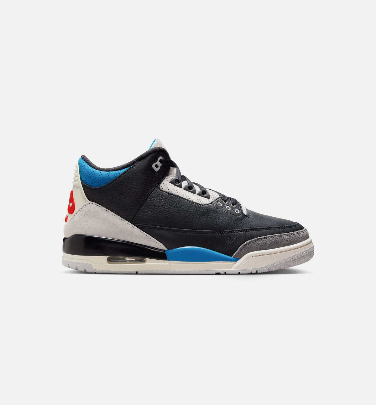 Air Jordan 3 Retro OG Rare Air Men's Shoes - Black/Chile Red/Neutral Grey