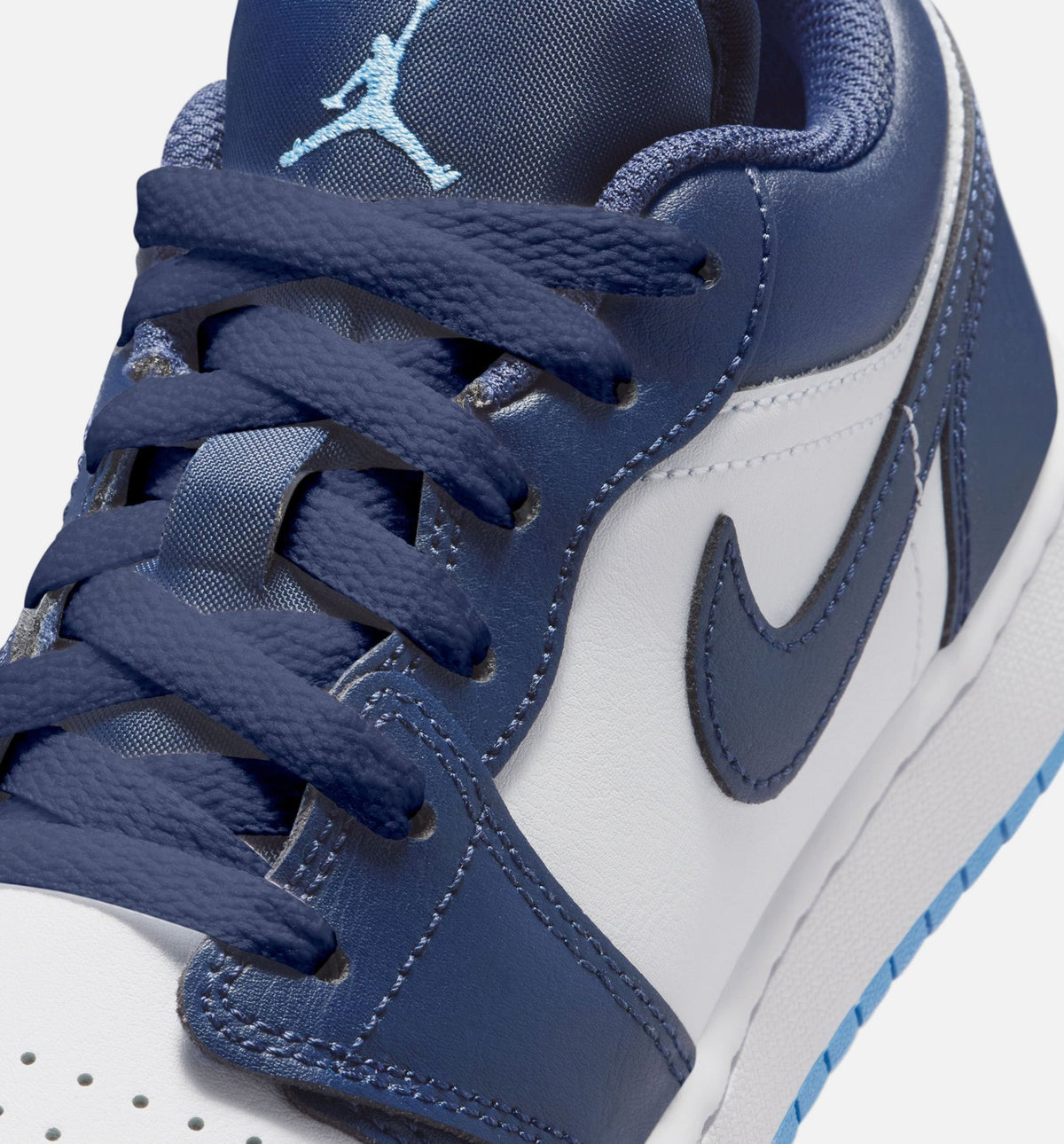 Air Jordan 1 Low Grade School Shoes - Midnight Navy/University Blue/White