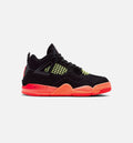 Air Jordan 4 Retro Black Infrared 23 Preschool Shoes - Black/Infrared 23/Bright Mango