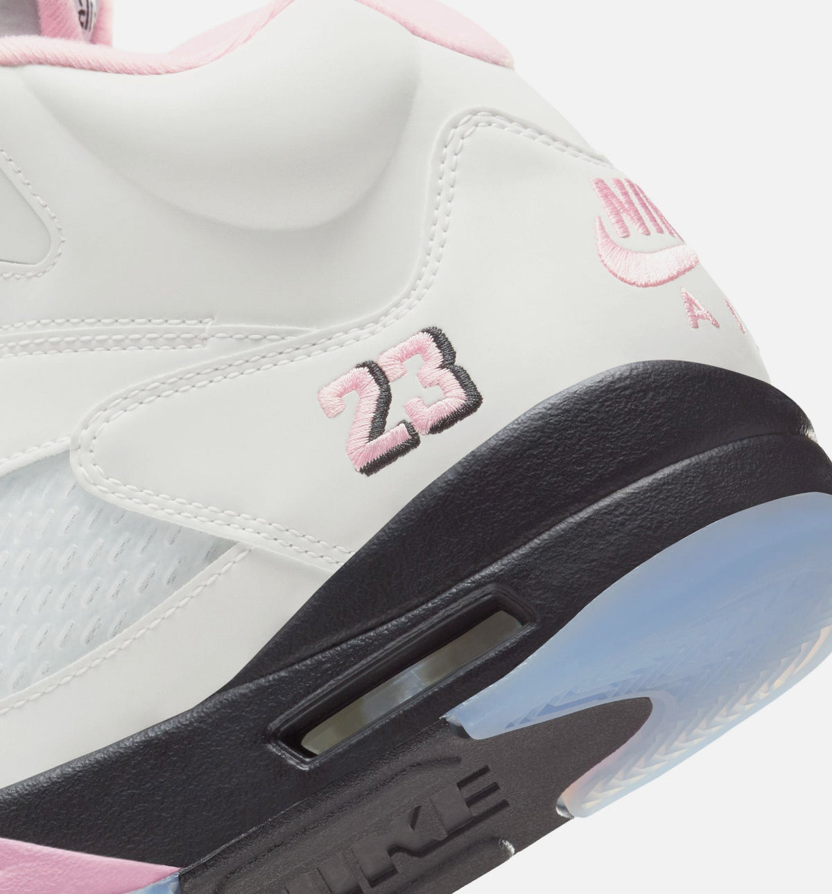Air Jordan 5 Retro Medium Soft Pink Men's Shoes - White/Medium Soft Pink/Black