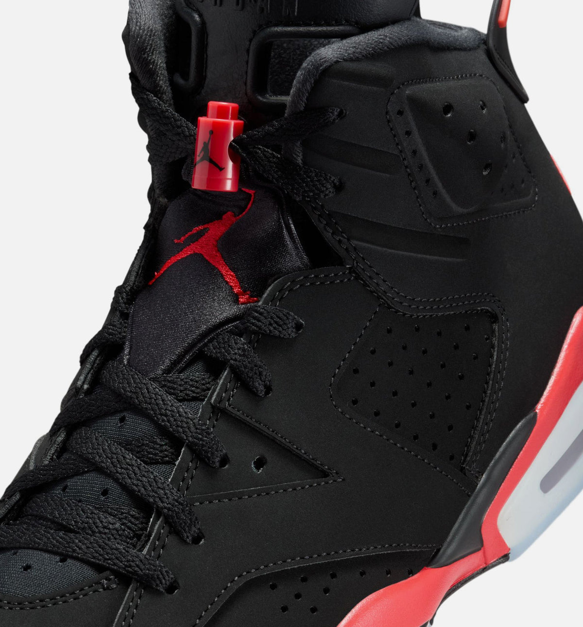 Air Jordan 6 Retro Infrared Salesman Men's Shoes - Black/Light Crimson