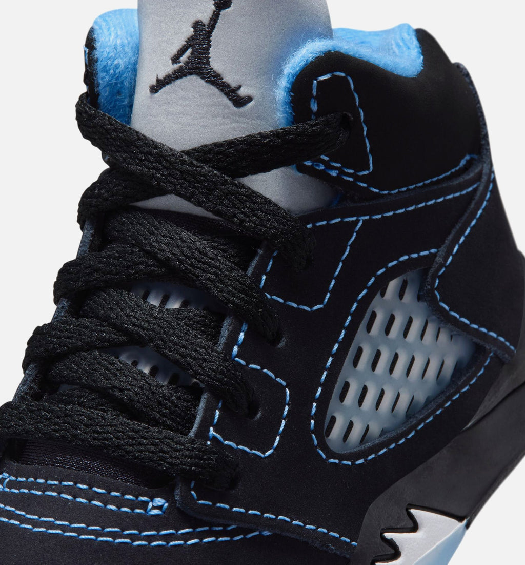 Air Jordan 5 Retro Black Carolina Infant & Toddler Shoes - Black/University Blue/White