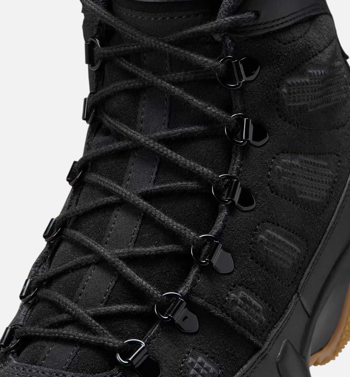 Air Jordan 9 Retro Men's Lifestyle Boots - Black/Black/Gum Light Brown