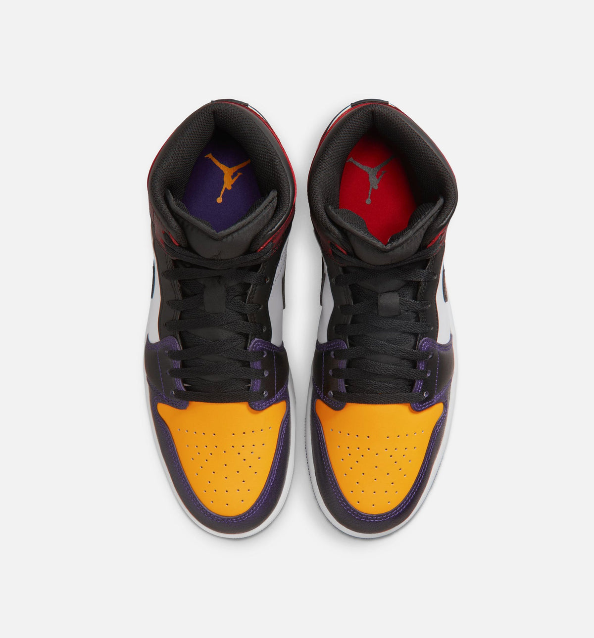 Air Jordan 1 Mid SE Men's Shoes - True Red/White/Court Purple/Black