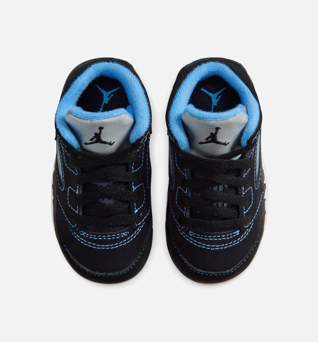 Air Jordan 5 Retro Black Carolina Infant & Toddler Shoes - Black/University Blue/White