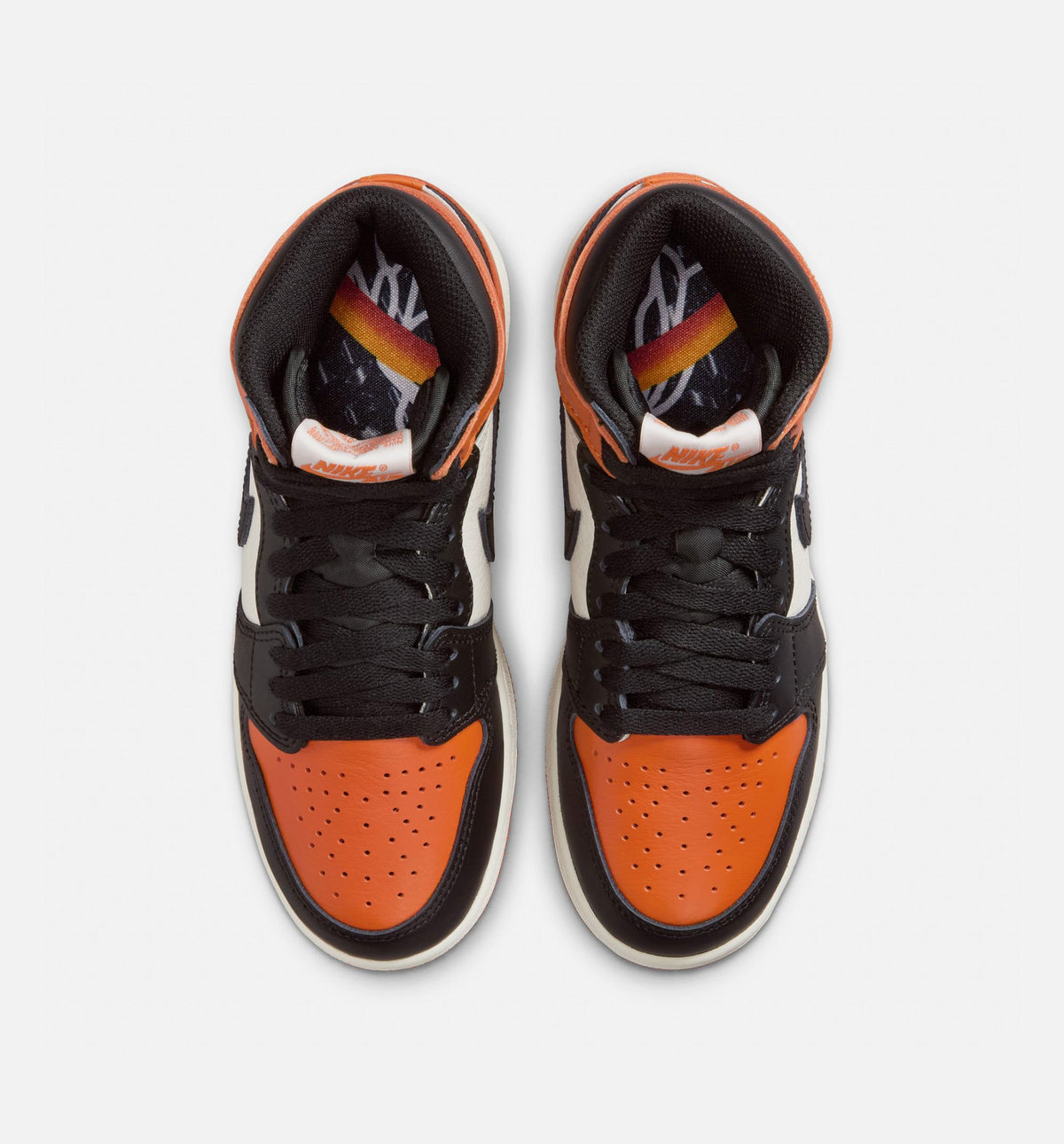 Air Jordan 1 Retro High OG Shattered Backboard Grade School Shoes - Black/Black/Sail/Starfish