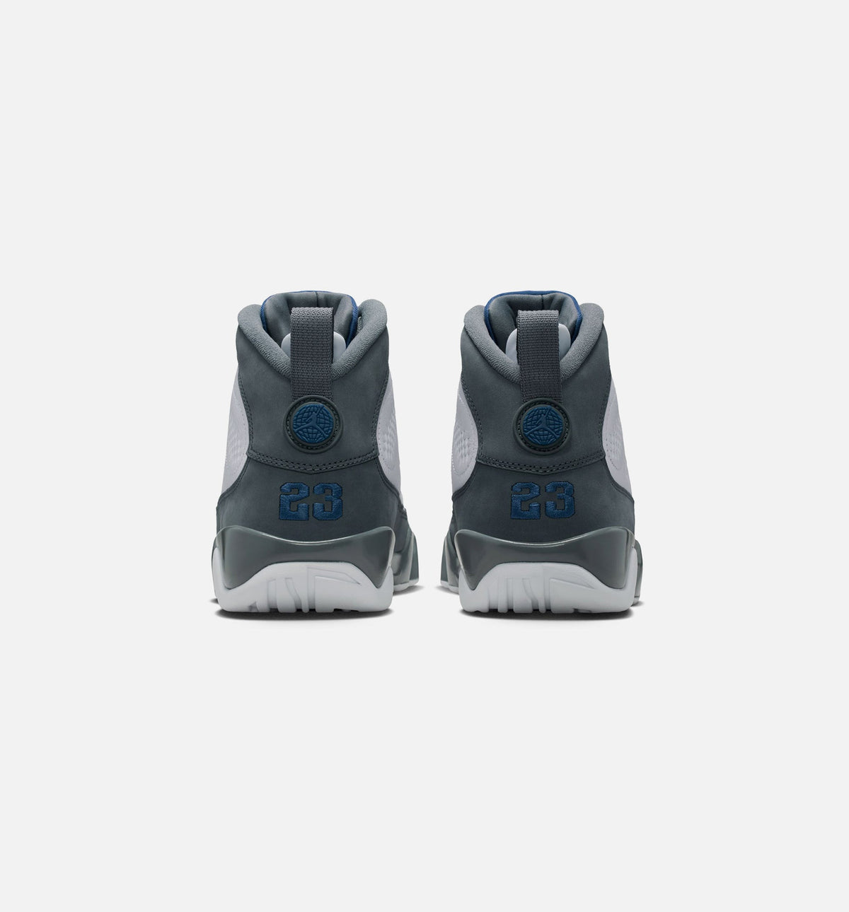 Air Jordan 9 Retro Flint Grey and French Blue Men's Shoes - White/French Blue/Flint Grey
