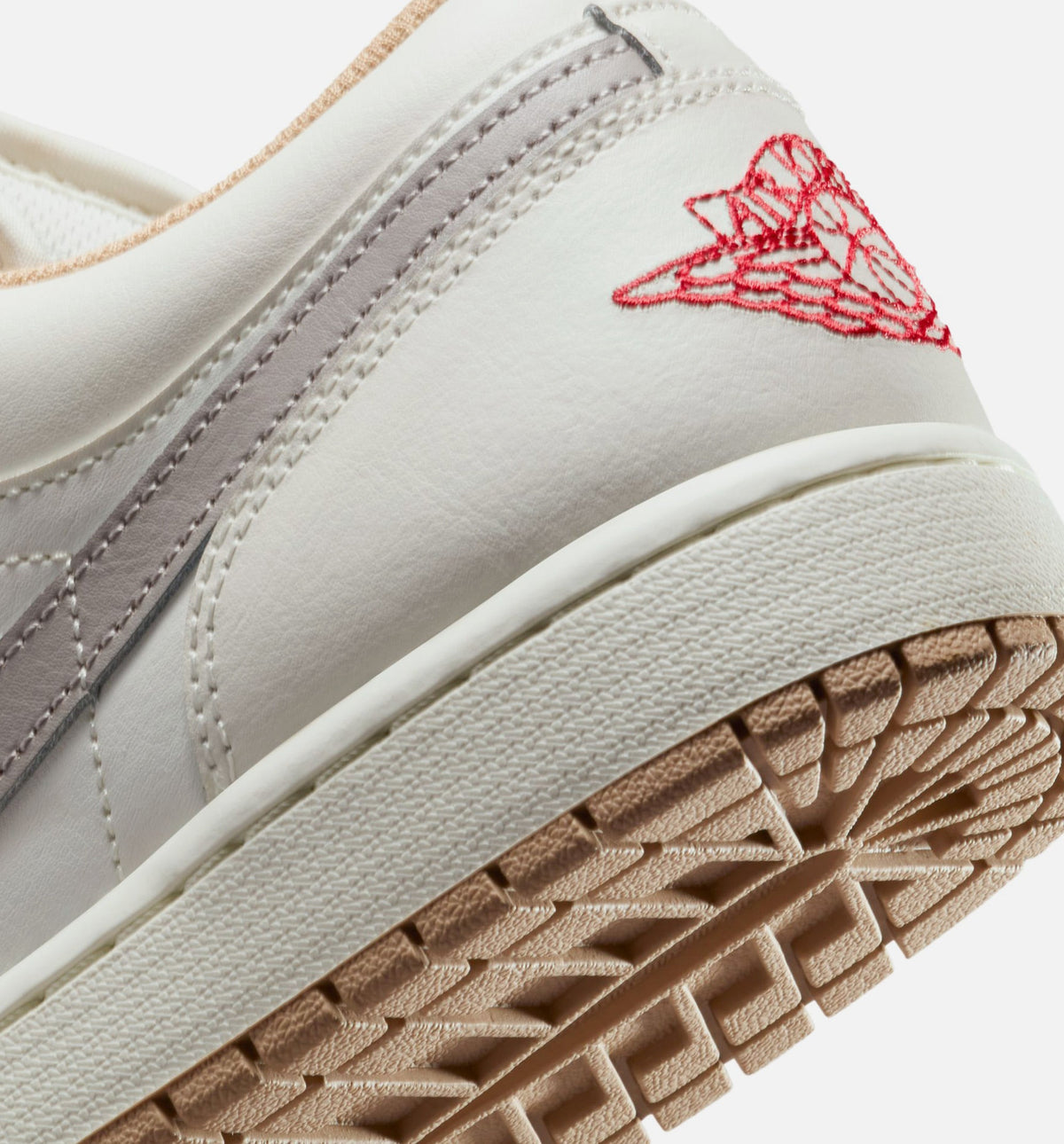 Air Jordan 1 Low Men's Shoes - Sail/Fire Red/College Grey/Hemp