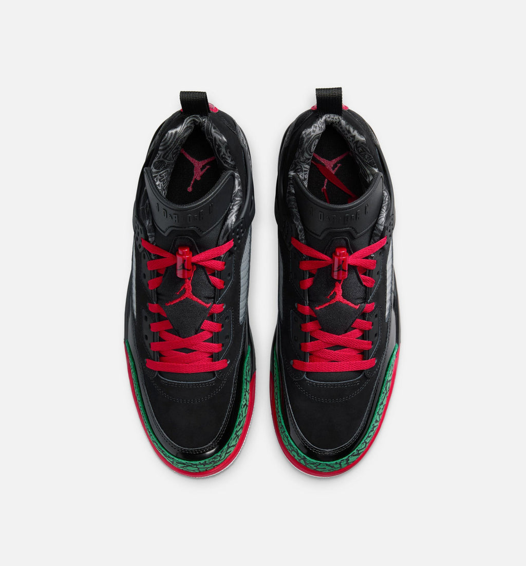 Spizike Low Black & Classic Green Men's Shoes - Black/Classic Green/White/Varsity Red