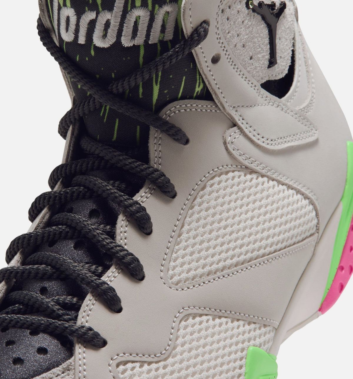 Air Jordan 7 Retro Tennis Day Men's Shoes - Phantom/Lime Blast/Pink Blast/Anthracite