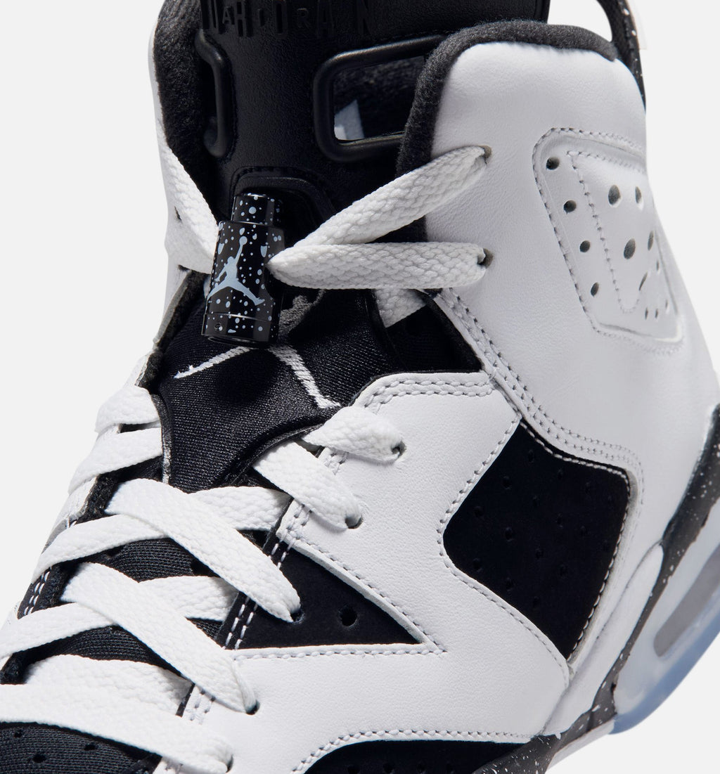Air Jordan 6 Retro Black and White Grade School Shoes - Black/White