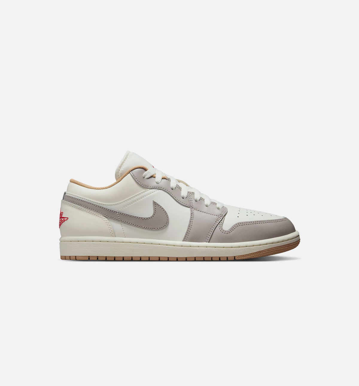 Air Jordan 1 Low Men's Shoes - Sail/Fire Red/College Grey/Hemp