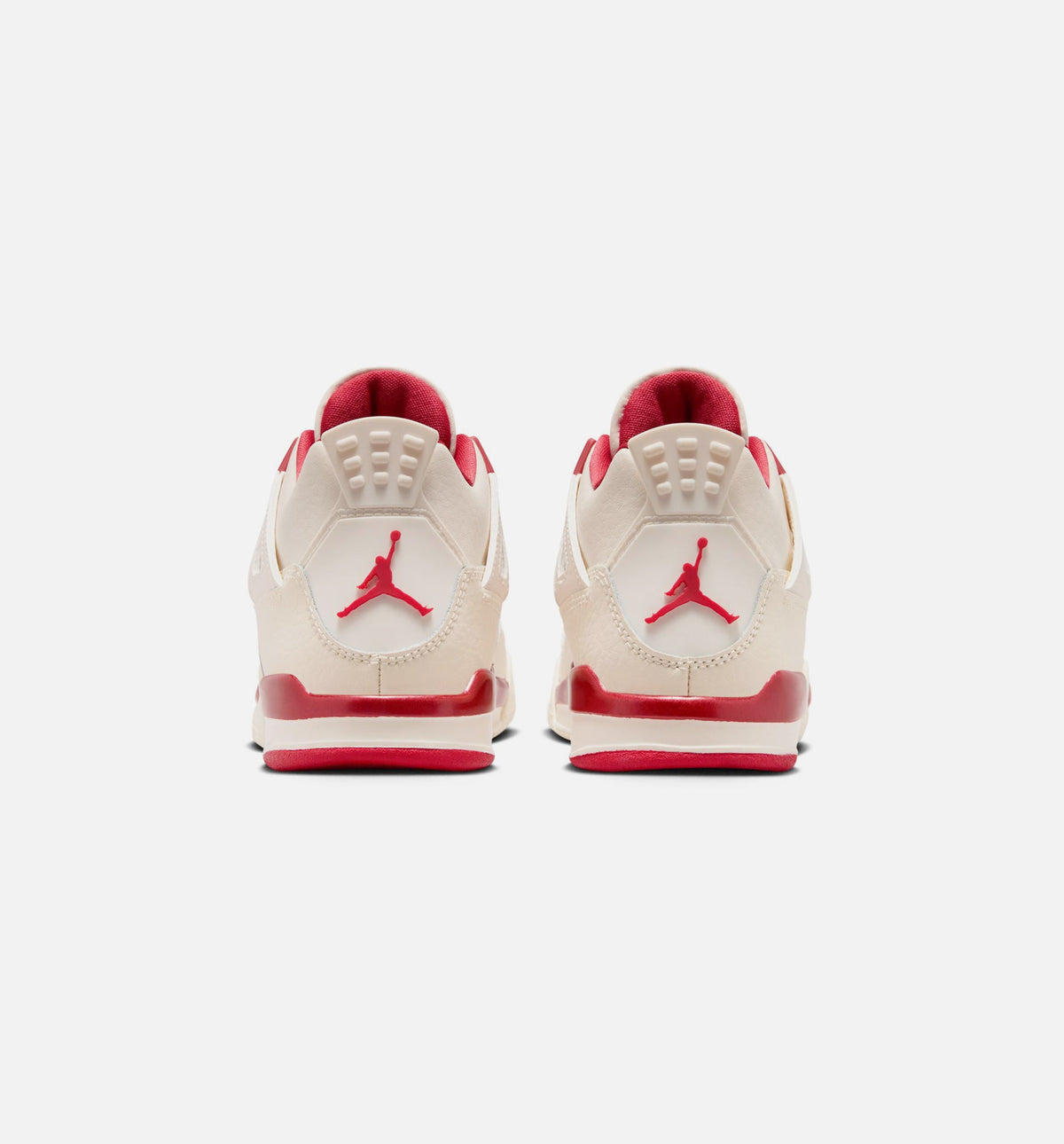Air Jordan 4 Retro Valentine's Day Preschool Shoes - Pale Ivory/Sierra Red/Tough Red