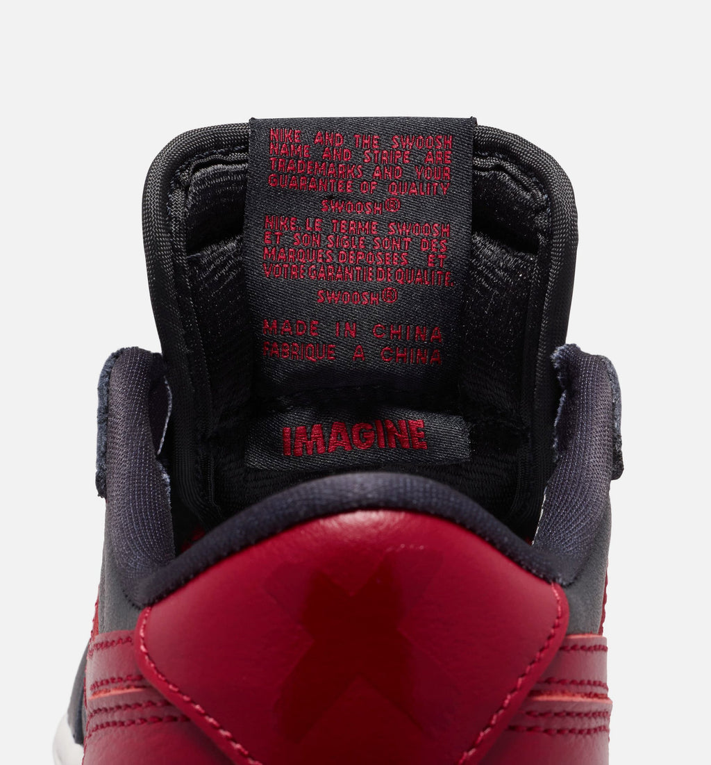 Air Jordan 1 Retro Low OG Banned Grade School Shoes - Black/Black/Varsity Red/Summit White