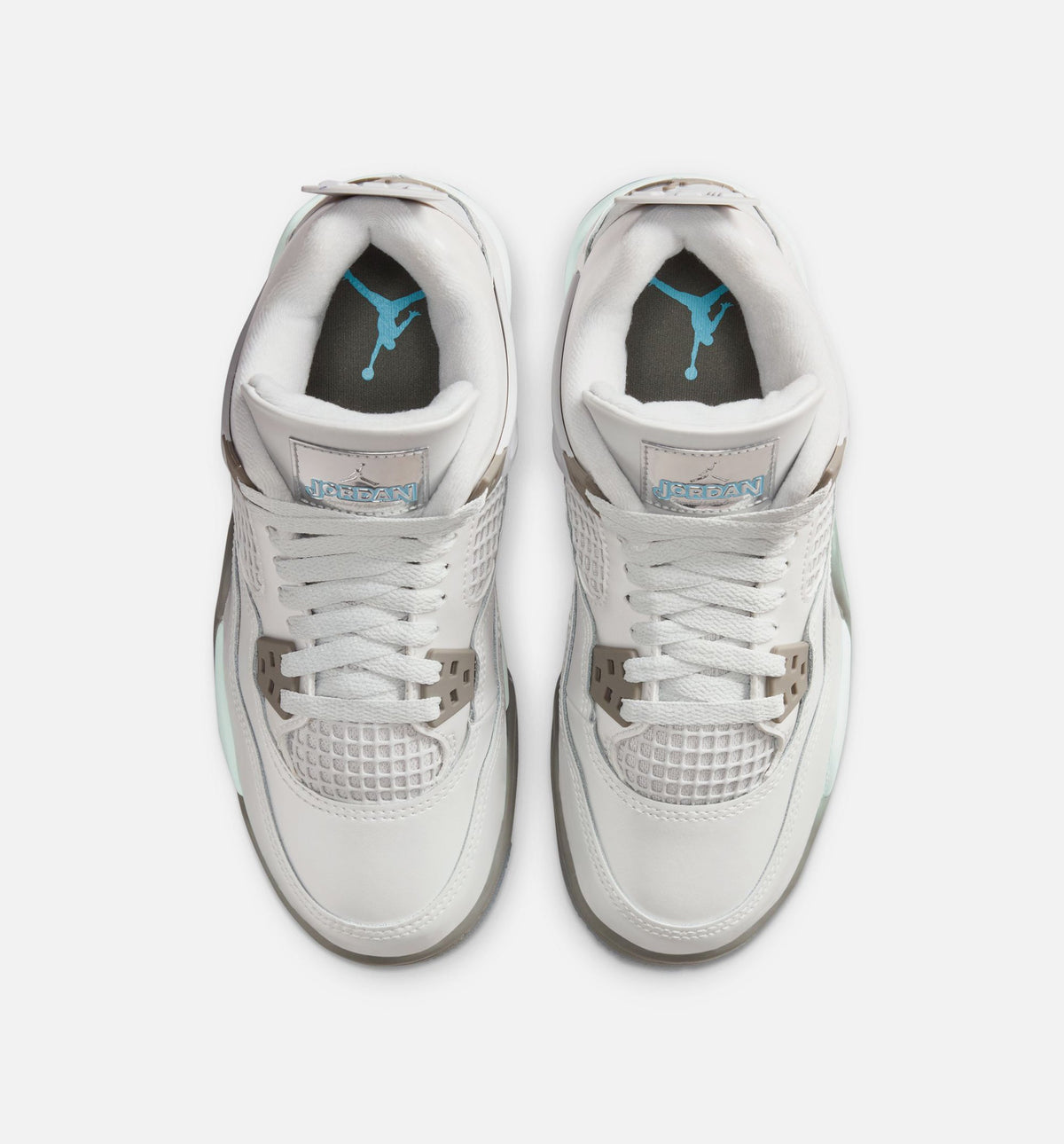 Air Jordan 4 Retro Blue Chill Grade School Shoes - Photon Dust/Blue Chill