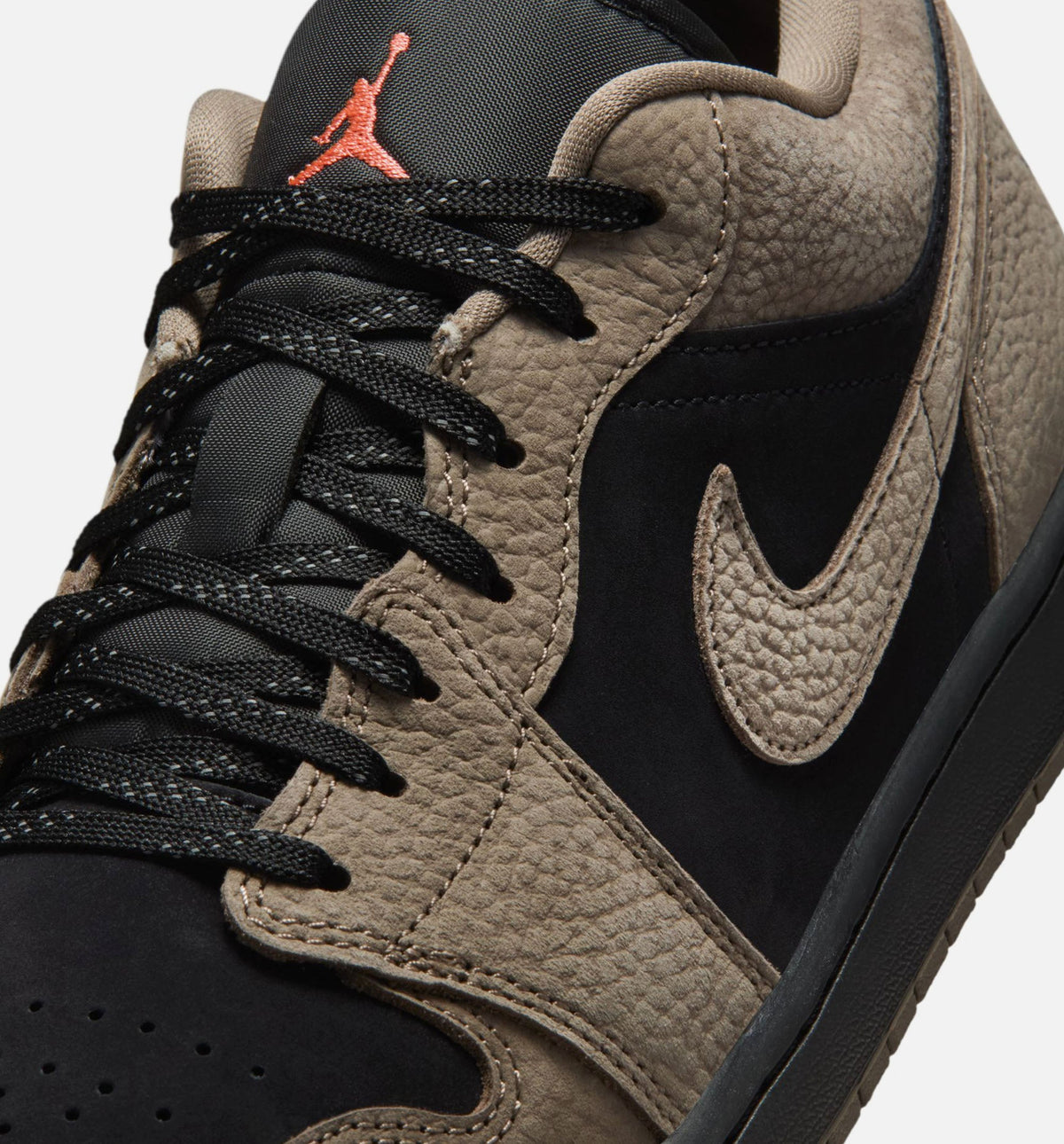Air Jordan 1 Low SE Men's Shoes - Black/Olive Grey/Light Wild Mango