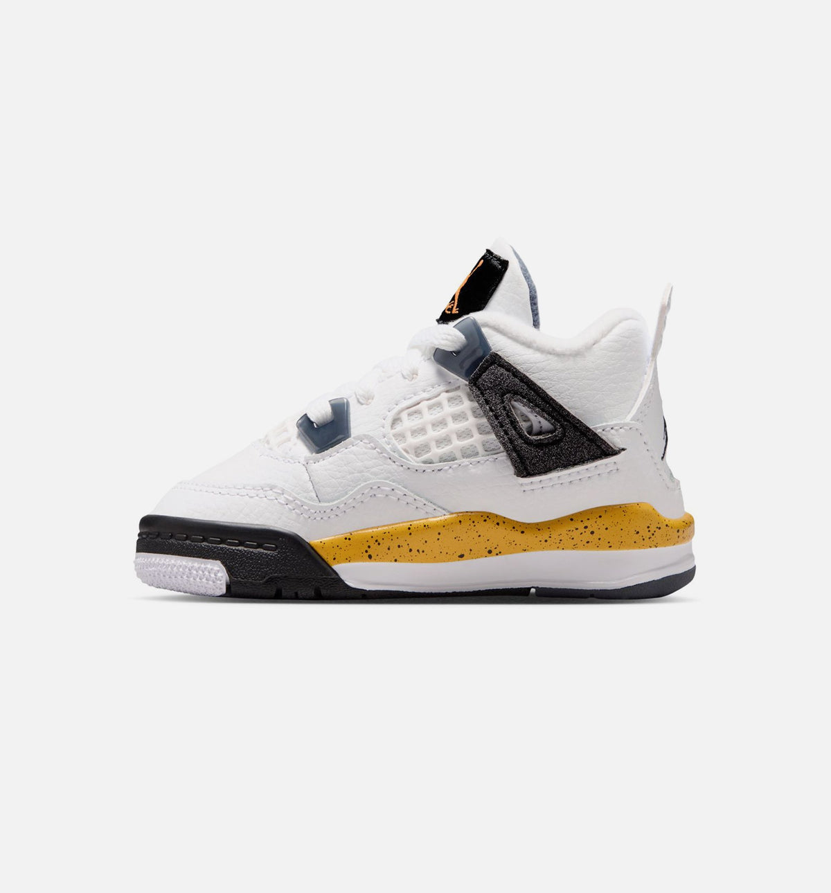 Air Jordan 4 Retro Rare Air Tour Yellow Infant Toddler Shoes - White/Dark Blue Grey/Black/Tour Yellow