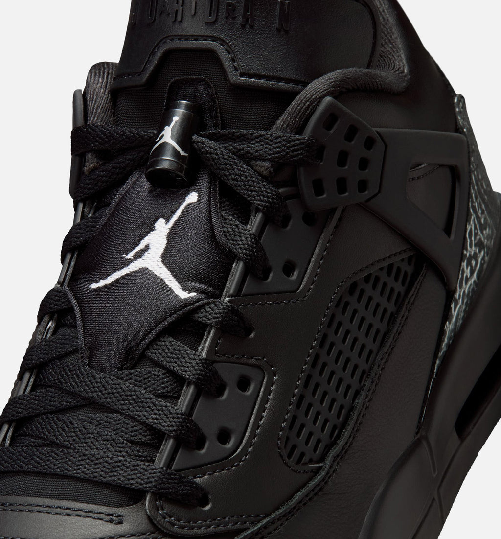 Spizike Low Black & Metallic Silver Men's Basketball Shoes