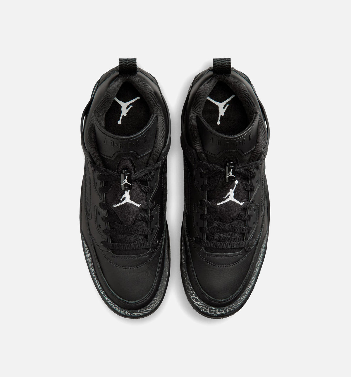 Spizike Low Black & Metallic Silver Men's Basketball Shoes