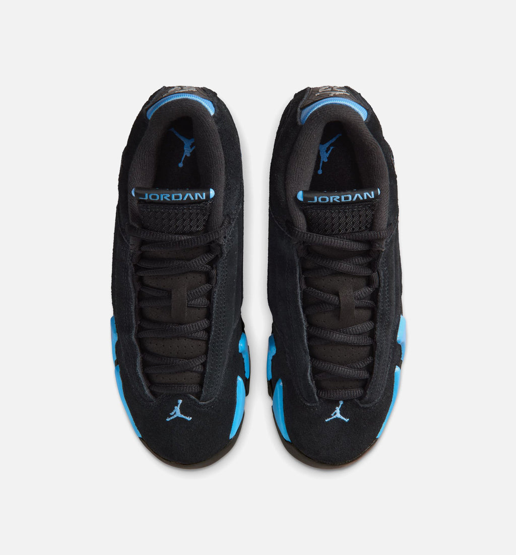 Air Jordan 14 Retro Black & University Blue Grade School Shoes - Black/White/University Blue