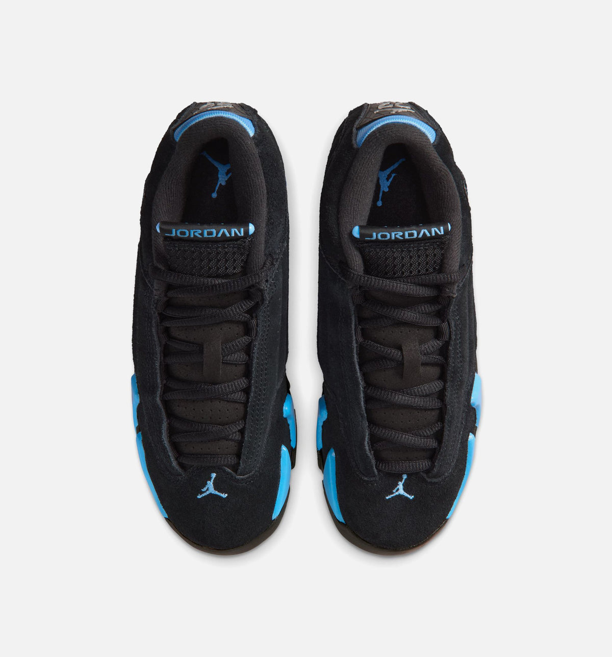 Air Jordan 14 Retro Black & University Blue Grade School Shoes - Black/White/University Blue