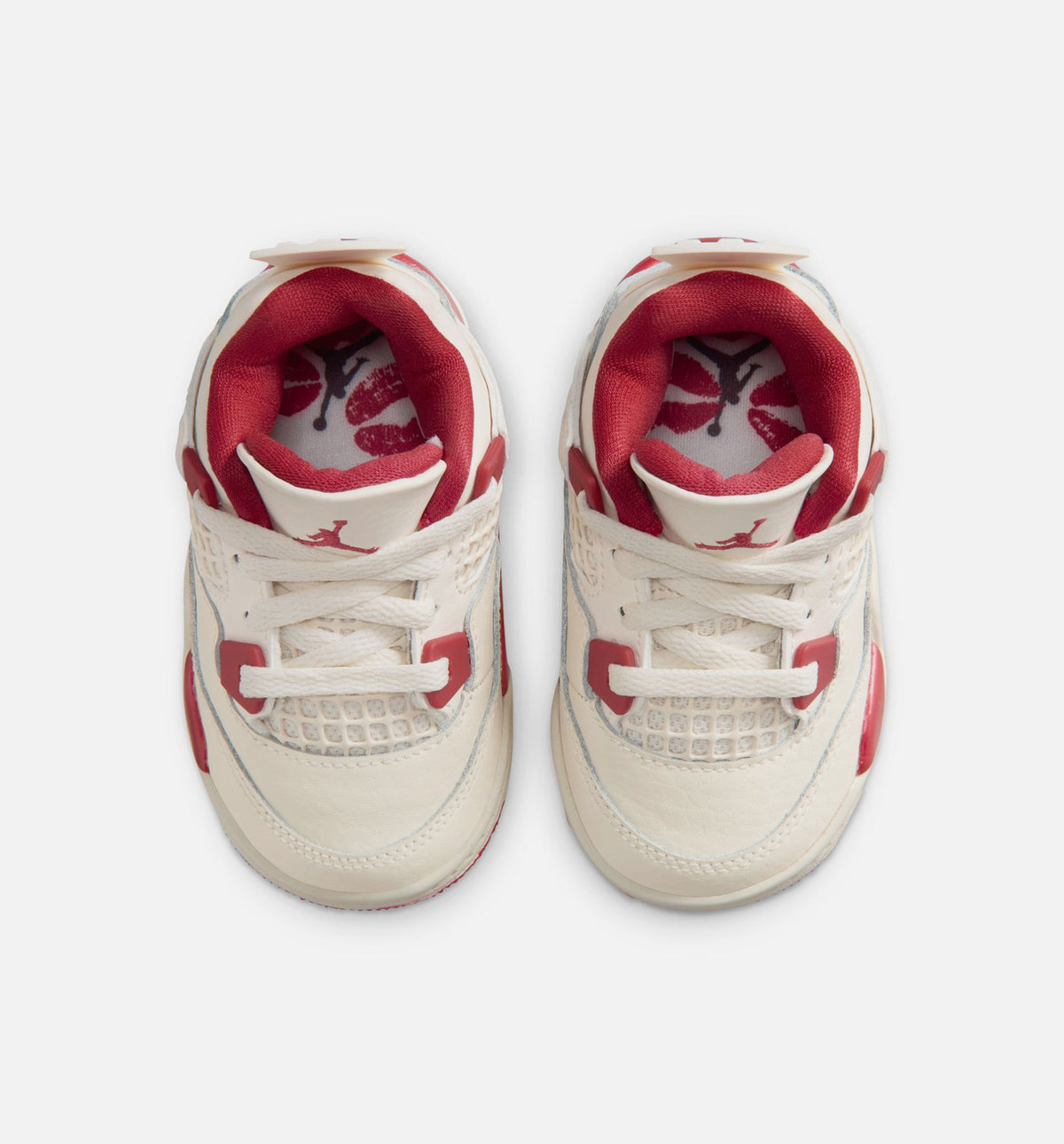 Air Jordan 4 Retro Valentine's Day Infant Toddler Shoes - Pale Ivory/Sierra Red/Tough Red