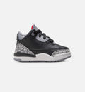 Air Jordan 3 Retro Black Cement Infant & Toddler Shoes - Black/Fire Red/Cement Grey/Summit White