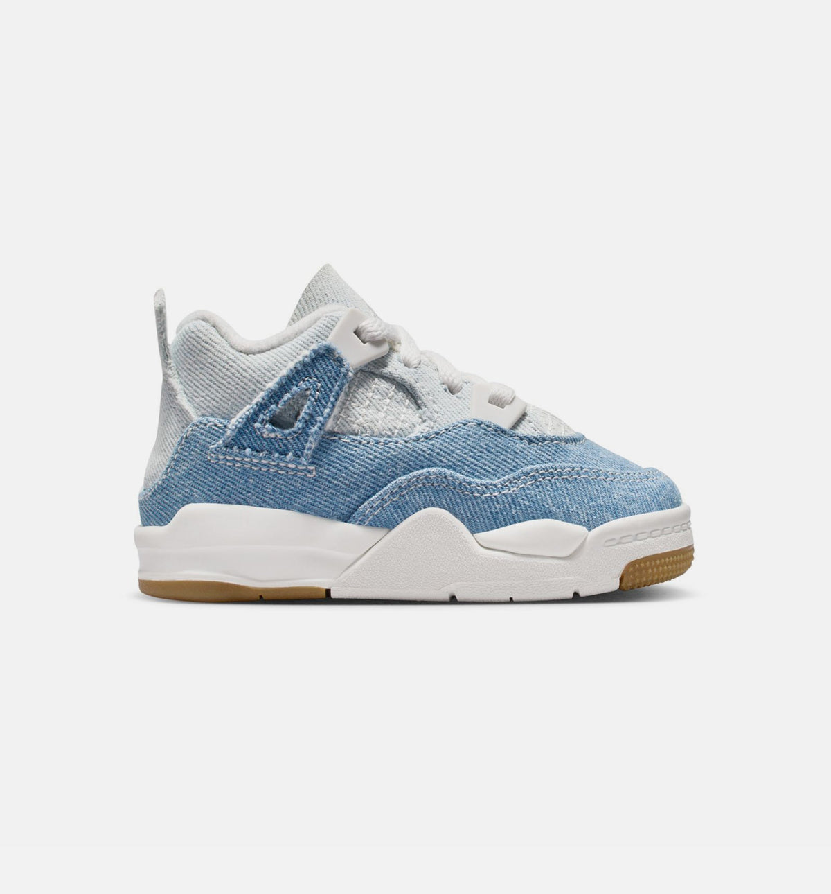 Air Jordan 4 Retro Worn Blue Infant & Toddler Shoes - Sail/Worn Blue/Metallic Gold