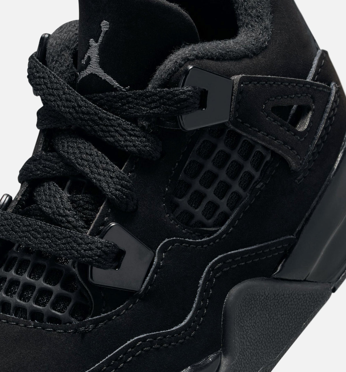 Air Jordan 4 Retro Black Cat Infant & Toddler Shoes - Black/Light Graphite