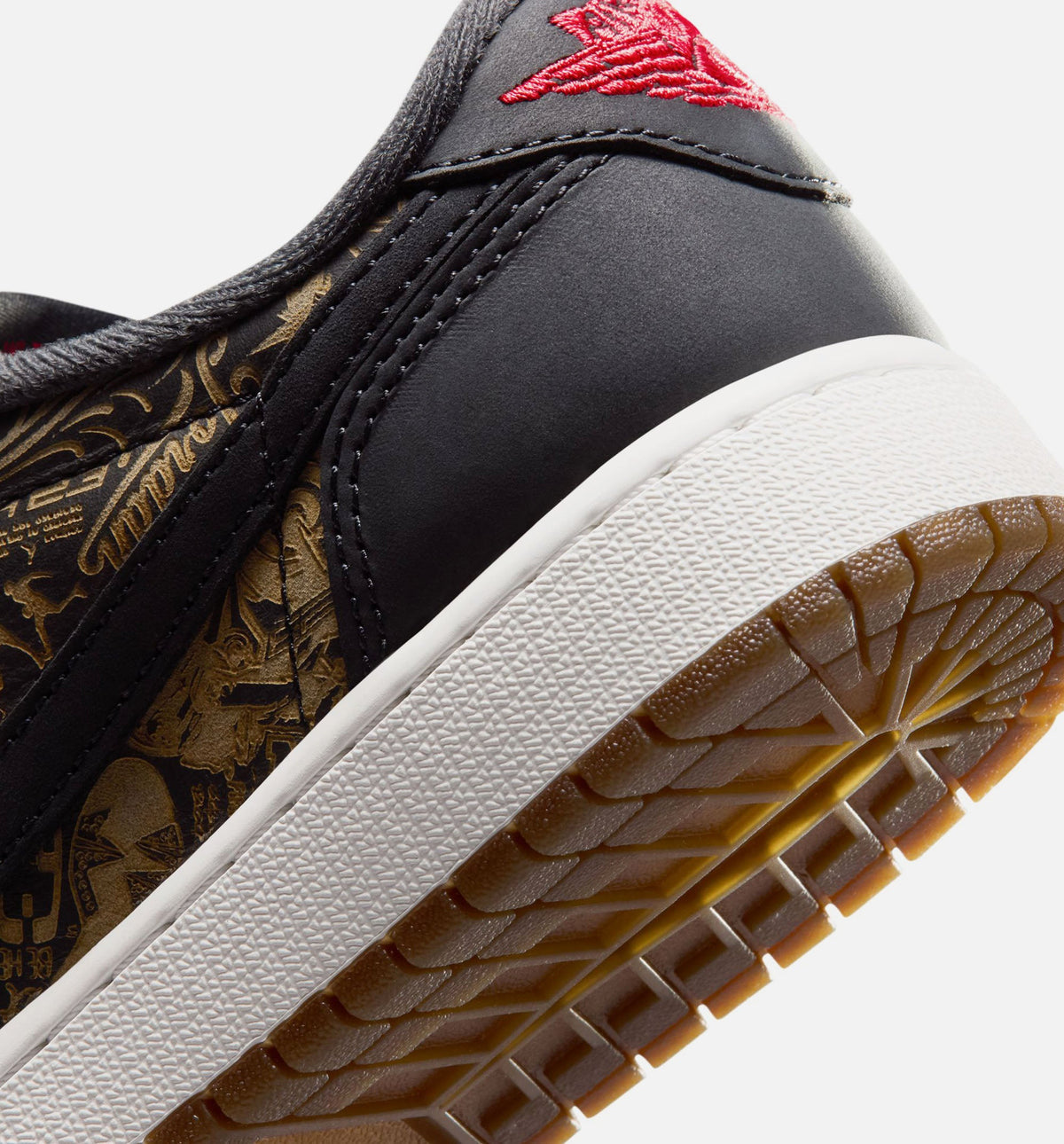 Air Jordan 1 Retro Low OG Laser Black & Varsity Red Grade School Shoes - Black/Varsity Red/Summit White