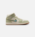 Air Jordan 1 Mid SE Women's Shoes - Olive Aura/Pearl White/Lawn