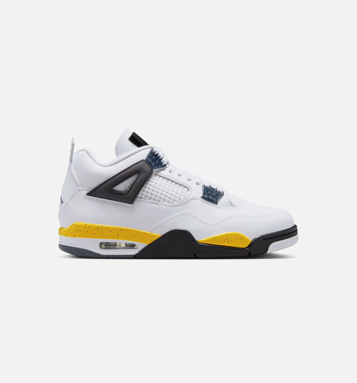 Air Jordan 4 Retro Rare Air Tour Yellow Men's Shoes - White/Dark Blue Grey/Black/Tour Yellow