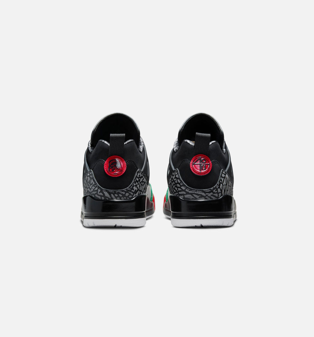 Spizike Low Black & Classic Green Men's Shoes - Black/Classic Green/White/Varsity Red