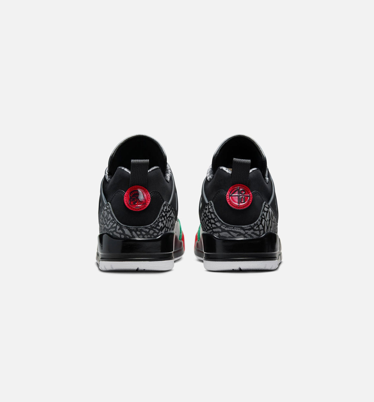 Spizike Low Black & Classic Green Men's Shoes - Black/Classic Green/White/Varsity Red