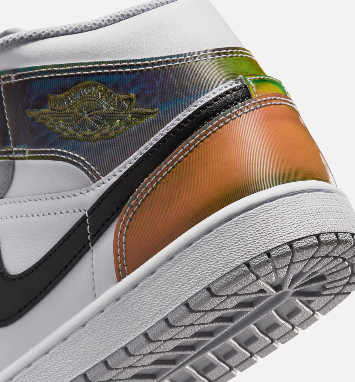Air Jordan 1 Mid SE Men's Shoes - Black/White/Wolf Grey