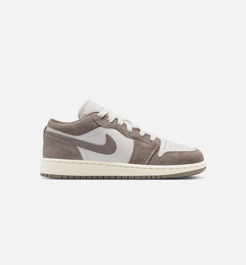 Air Jordan 1 Low Grade School Shoes - Olive Grey/Enigma Stone/Summit White