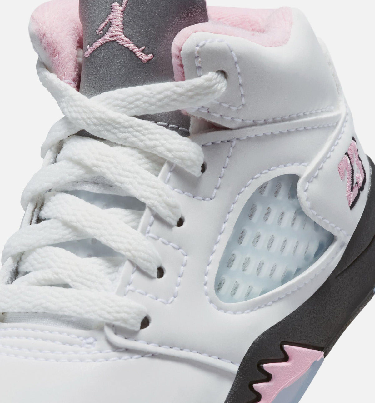 Air Jordan 5 Retro Medium Soft Pink Infant & Toddler Shoes - White/Black/Medium Soft Pink
