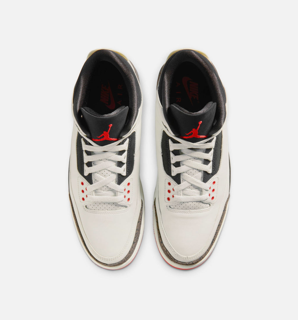 Air Jordan 3 Retro Sail & University Red Men's Shoes - Sail/Black/University Red/Pale Ivory